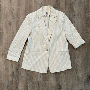 Anne Klein Cream Blazer with gold accents